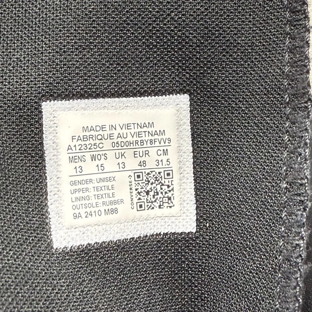 Converse XXHI Knee High Sneakers Mens 13 Triple Black Back Zipper Skater Punk - Picture 12 of 14